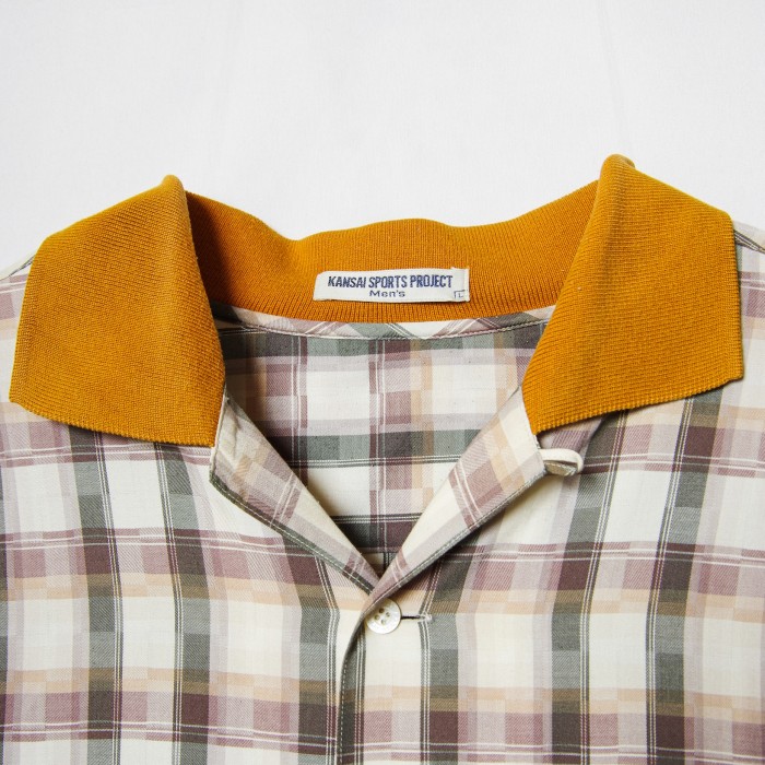 Knit Collar Switching Check Shirt | Vintage.City Vintage Shops, Vintage Fashion Trends