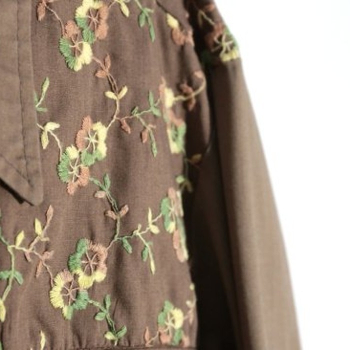 flower design embroidery western shirt. | Vintage.City 古着屋、古着コーデ情報を発信