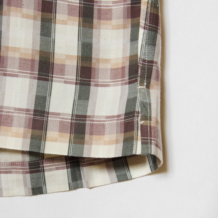 Knit Collar Switching Check Shirt | Vintage.City 빈티지숍, 빈티지 코디 정보