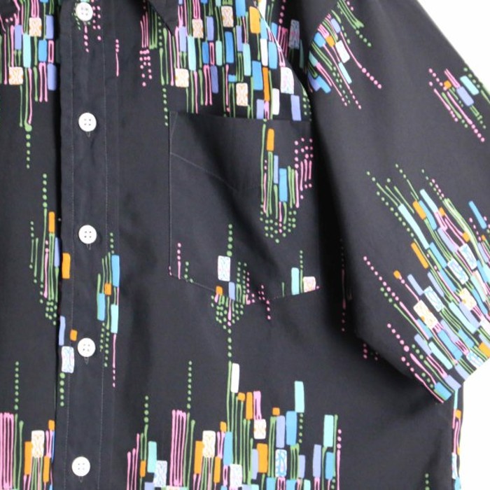 70's brack stylish design vintage shirt | Vintage.City 古着屋、古着コーデ情報を発信