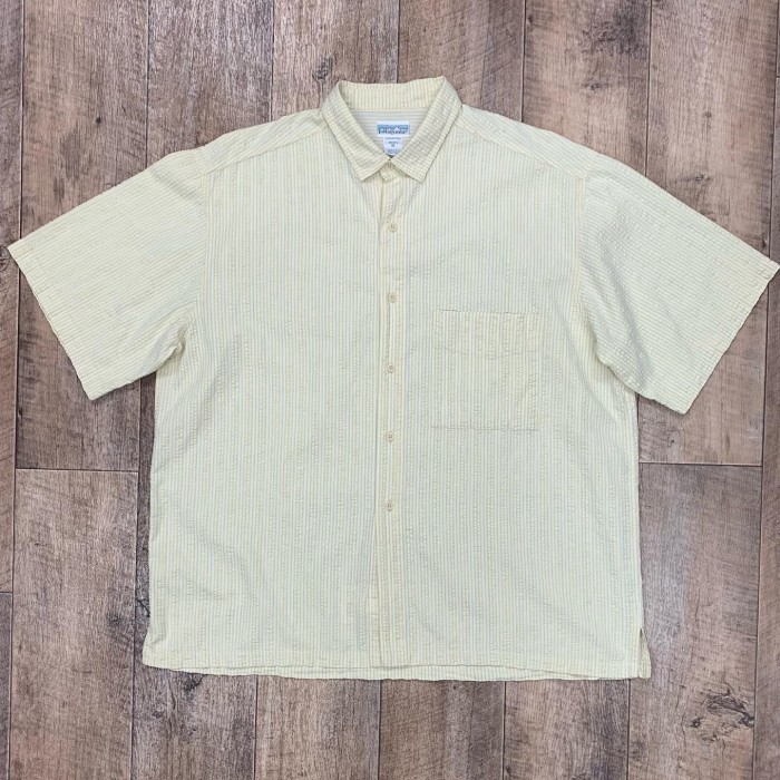 90'S PATAGONIA 白タグ シアサッカー 半袖 ボックスシャツ | Vintage.City 빈티지숍, 빈티지 코디 정보