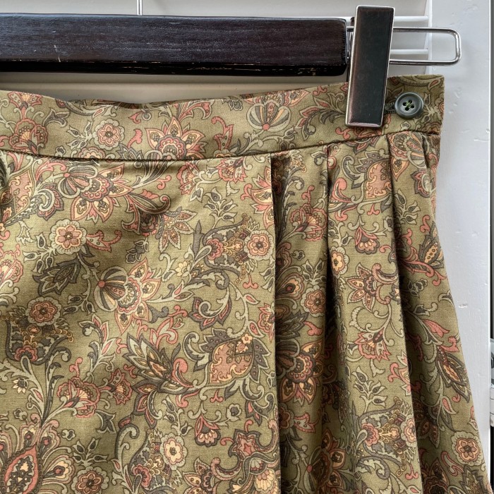 arabesque pattern tuck skirt | Vintage.City 빈티지숍, 빈티지 코디 정보