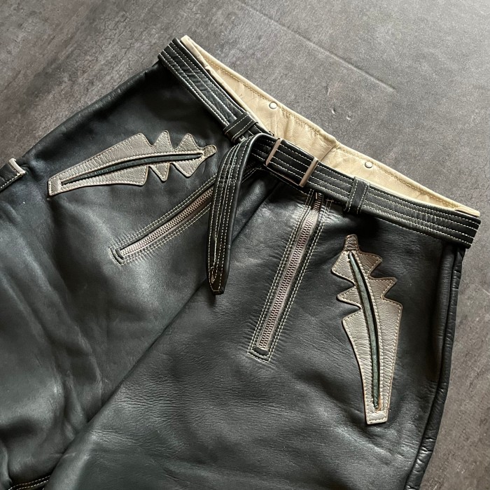 Western Belted Leather Shorts | Vintage.City 古着屋、古着コーデ情報を発信