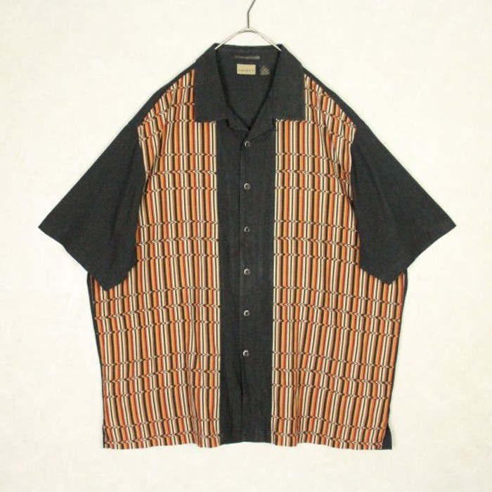 optical illusion front pattern shirt | Vintage.City 빈티지숍, 빈티지 코디 정보