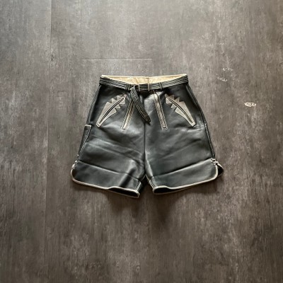 Western Belted Leather Shorts | Vintage.City 빈티지숍, 빈티지 코디 정보