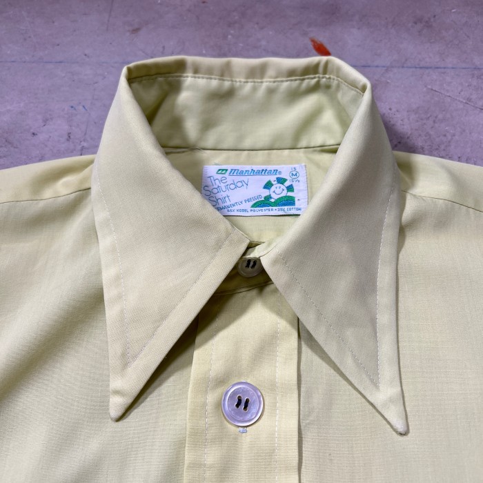 70's Manhattan The Saturday Shirt スマイル刺繍 | Vintage.City 古着屋、古着コーデ情報を発信