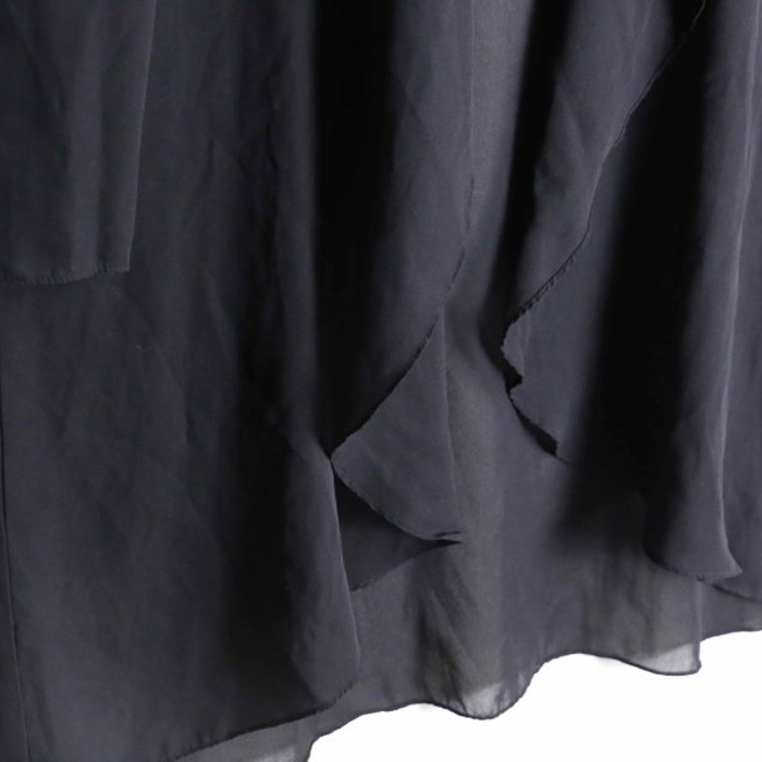 all black see-through no collar jacket | Vintage.City 빈티지숍, 빈티지 코디 정보