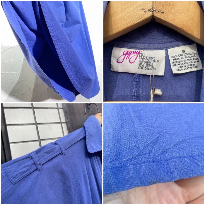 Ultramarine blue shirt onepiece | Vintage.City 古着屋、古着コーデ情報を発信