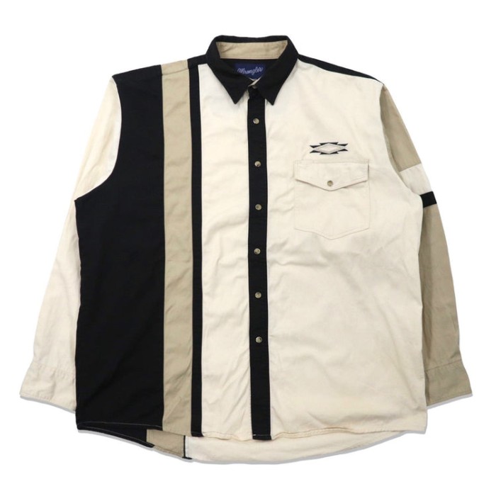 WRANGLER ウエスタンシャツ XL ベージュ ビッグサイズ 80s | Vintage.City 古着屋、古着コーデ情報を発信