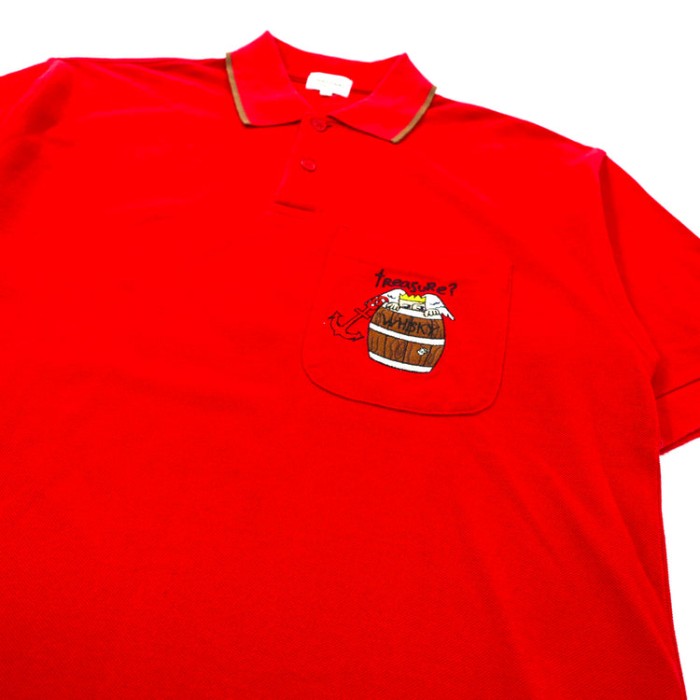 CASTELBAJAC SPORT ポロシャツ 3 レッド キャラクター刺繍 | Vintage.City 古着屋、古着コーデ情報を発信
