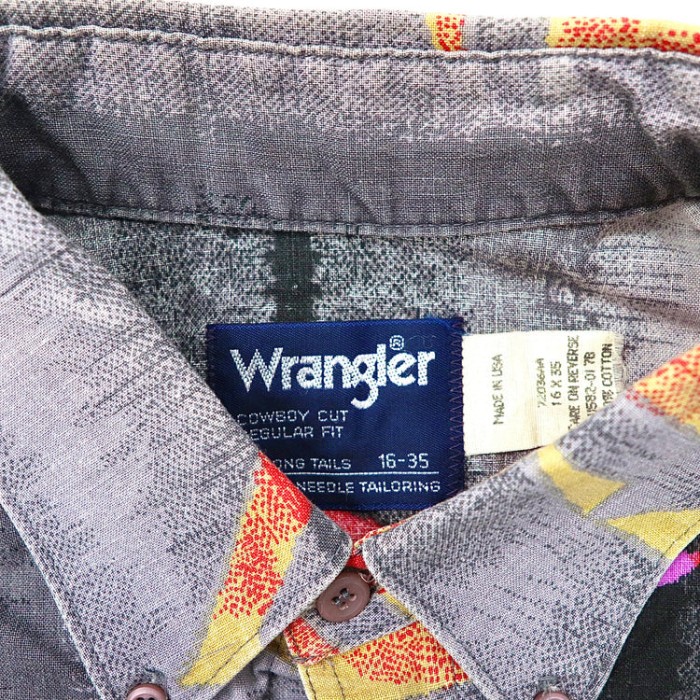 (激安通販サイト) wrangler 総柄 ウエスタン シャツ ラングラー 90s 古着 ビンテージ シャツ