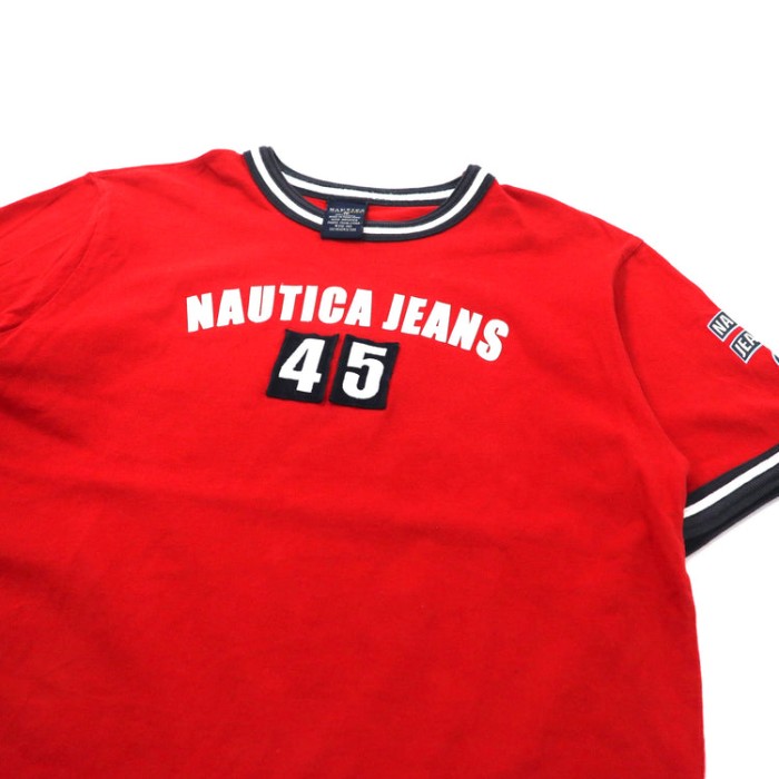 NAUTICA リンガーTシャツ M レッド コットン ロゴプリント 90s | Vintage.City 古着屋、古着コーデ情報を発信
