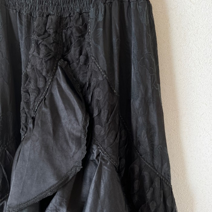 black lace volume skirt | Vintage.City 빈티지숍, 빈티지 코디 정보