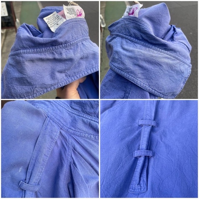 Ultramarine blue shirt onepiece | Vintage.City 빈티지숍, 빈티지 코디 정보
