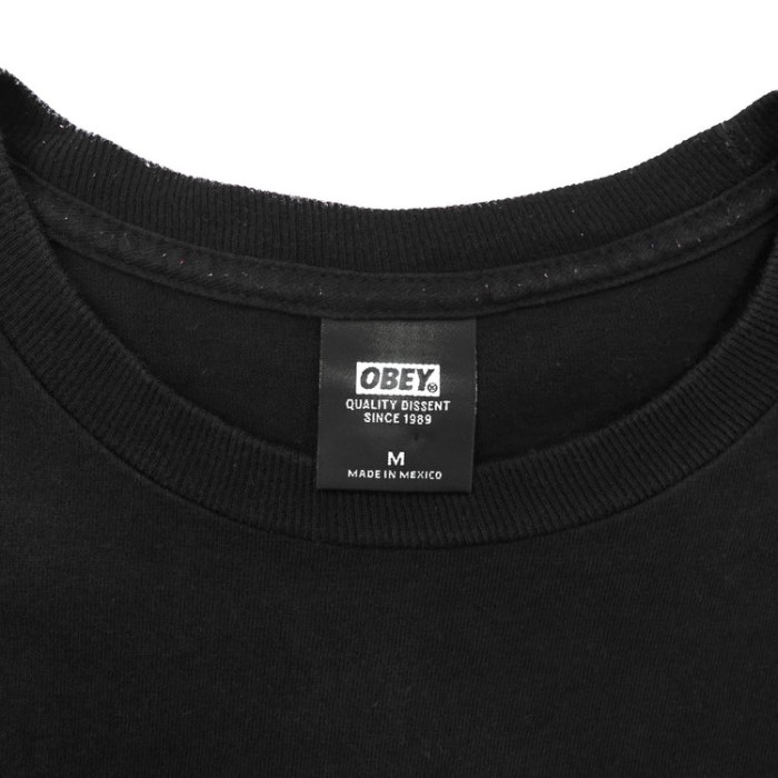 OBEY ロゴプリントTシャツ M ブラック コットン メキシコ製 | Vintage.City