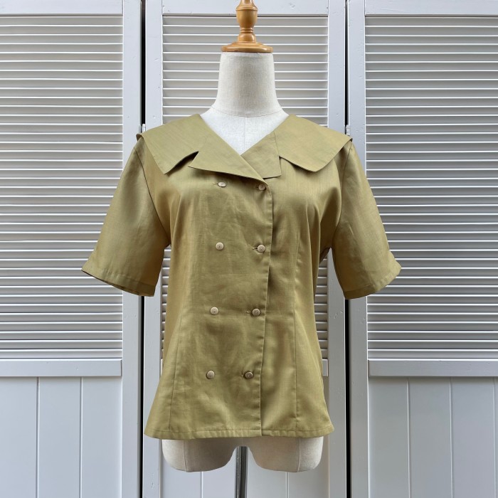 sailor collar double button blouse | Vintage.City 빈티지숍, 빈티지 코디 정보