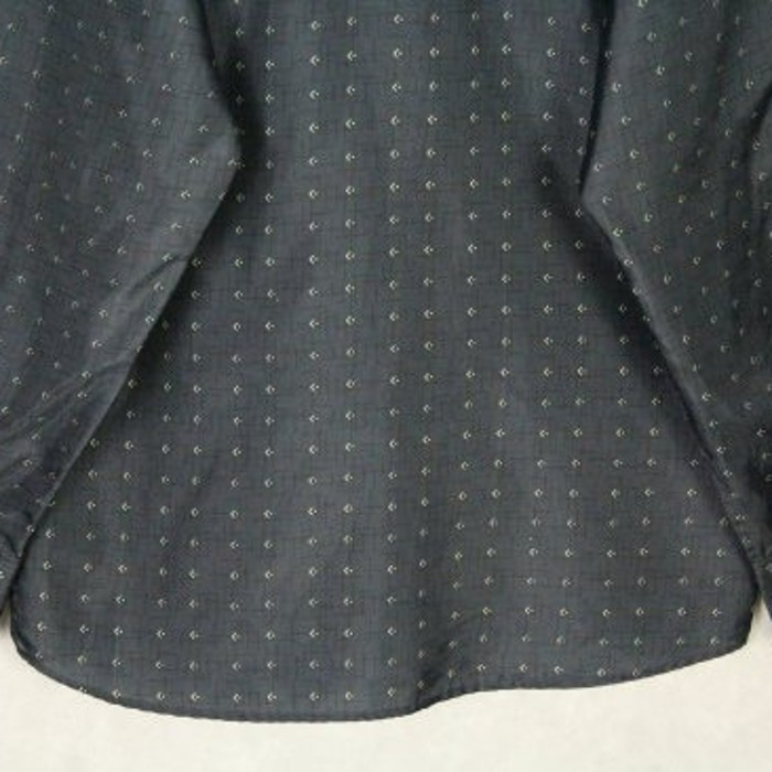 shiny deep navy geometric shirt | Vintage.City 古着屋、古着コーデ情報を発信