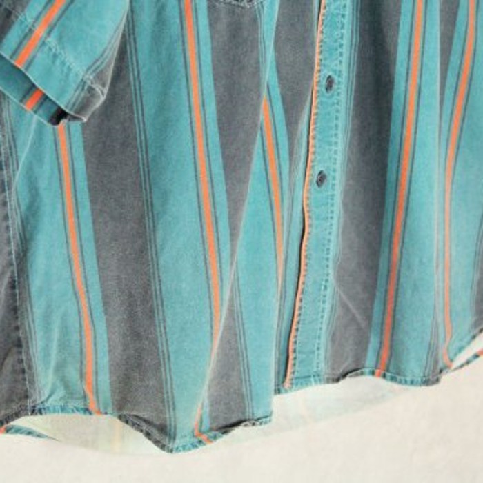 good color stripe double pocket shirt | Vintage.City 빈티지숍, 빈티지 코디 정보