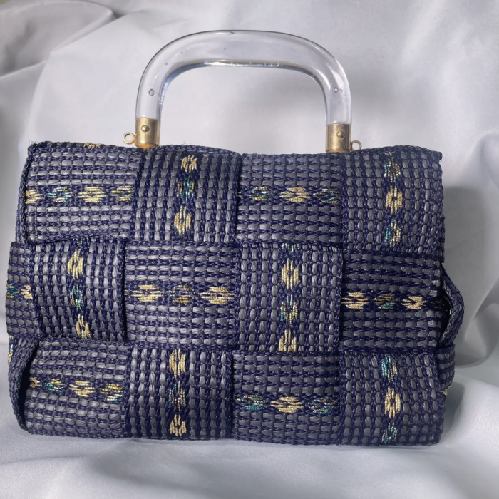 Made in Italy navy hand bag | Vintage.City 빈티지숍, 빈티지 코디 정보