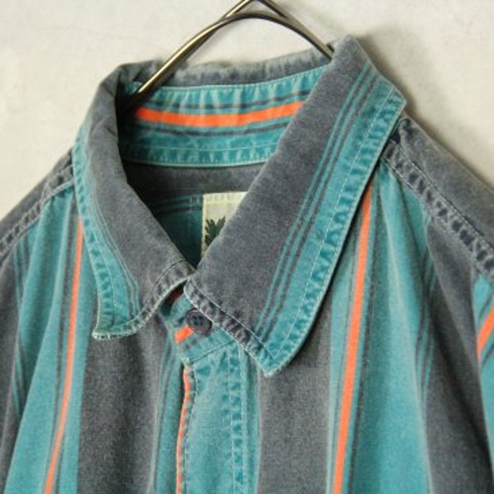 good color stripe double pocket shirt | Vintage.City 古着屋、古着コーデ情報を発信