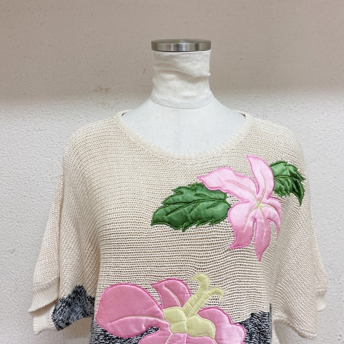 ヴィンテージ　サマーニット　ベージュ　花柄　vintage summerknit | Vintage.City 빈티지숍, 빈티지 코디 정보