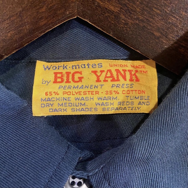 ビッグヤンク BIG YANK ビンテージ 70s ワークシャツ M程 USA製 