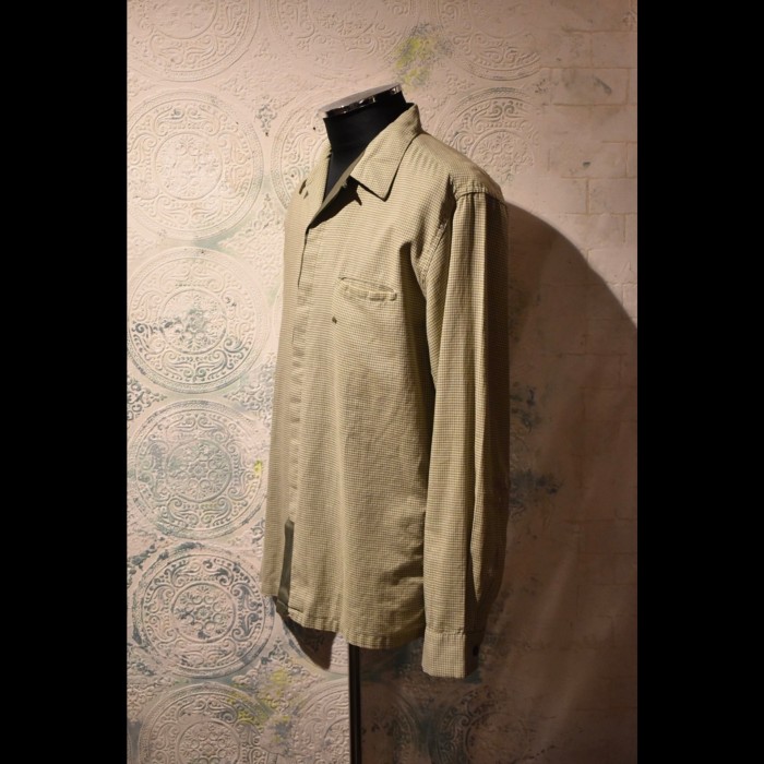 us 1960's cotton open collar shirt | Vintage.City 古着屋、古着コーデ情報を発信