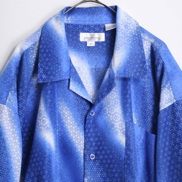 "小紋柄" like gradation open collar shirt | Vintage.City 빈티지숍, 빈티지 코디 정보
