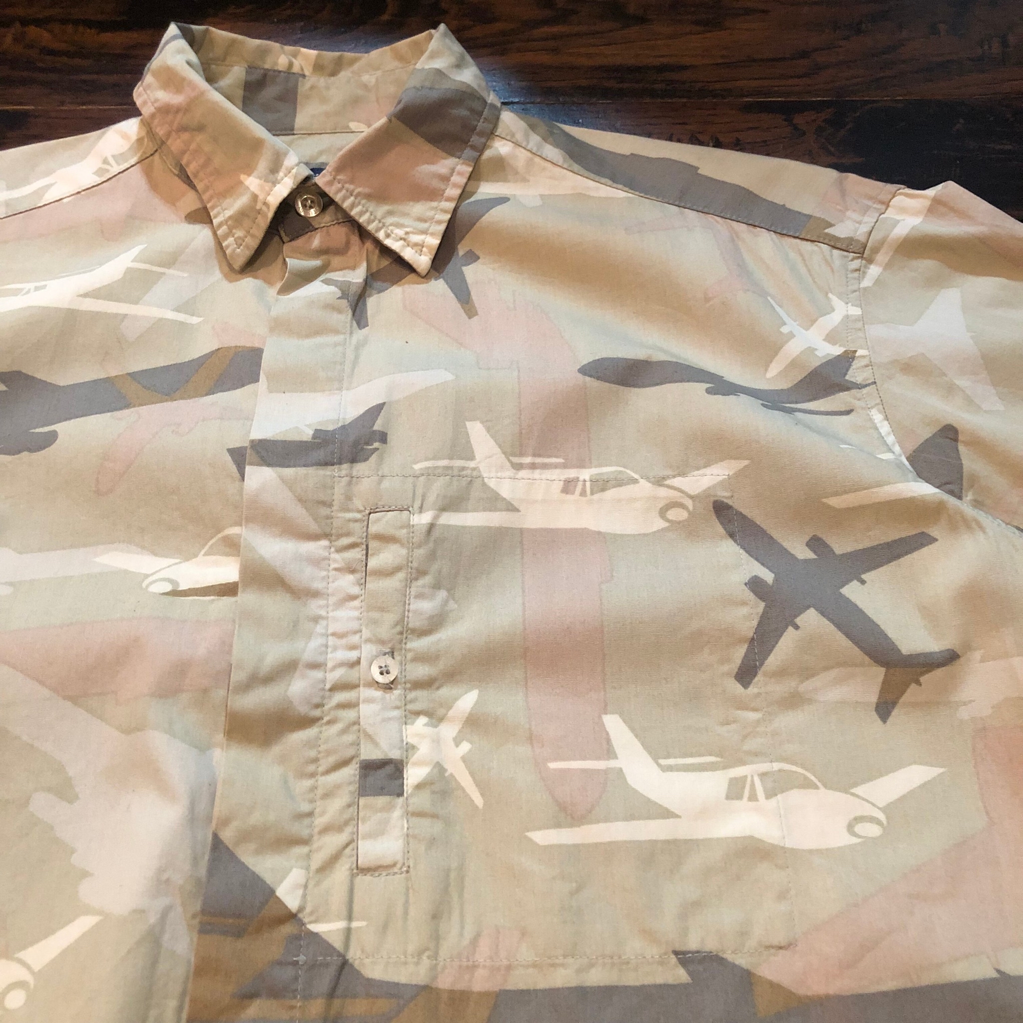 90s OLD STUSSY/Airplane S/S shirt/USA製 | Vintage.City