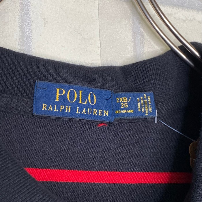POLO RALPH LAUREN   半袖ポロシャツ　2XL   刺繍　ボーダ | Vintage.City 빈티지숍, 빈티지 코디 정보