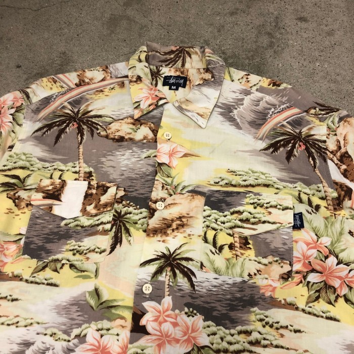 90s OLD STUSSY/Aloha shirt/USA製/紺タグ | Vintage.City 빈티지숍, 빈티지 코디 정보