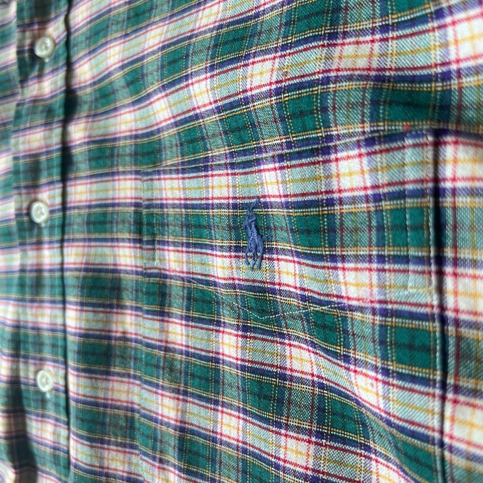 90年代 ラルフローレン ビッグシャツ XL グリーンチェック ボタンダウン | Vintage.City 빈티지숍, 빈티지 코디 정보