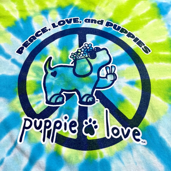 Puppie Love 犬 プリント タイダイ Tシャツ | Vintage.City 古着屋、古着コーデ情報を発信