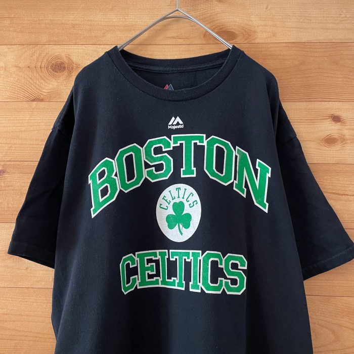 majestic】NBA ボストン・セルティックス Tシャツ バスケ US古着 