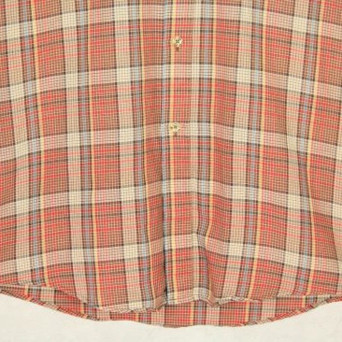 grapefruit color check shape shirt | Vintage.City 빈티지숍, 빈티지 코디 정보