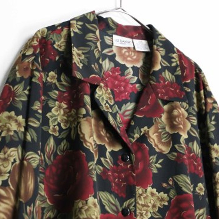 double color beautiful flower shirt | Vintage.City 빈티지숍, 빈티지 코디 정보