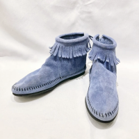 USA light blue suede moccasin short boot | Vintage.City ヴィンテージ 古着