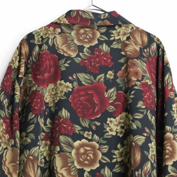 double color beautiful flower shirt | Vintage.City 古着屋、古着コーデ情報を発信