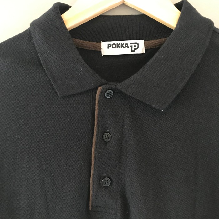 POKKA ポッカコーヒー ポロシャツ 企業モノ 黒 | Vintage.City 빈티지숍, 빈티지 코디 정보