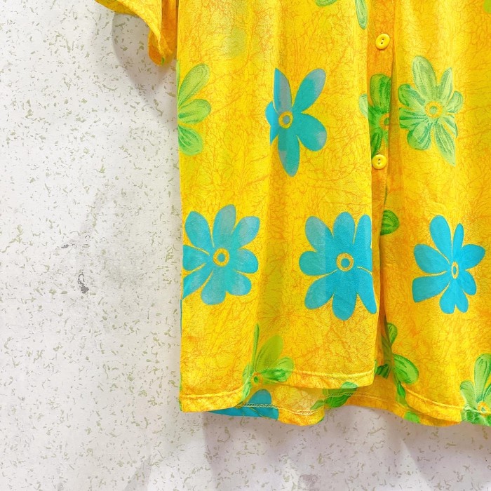yellow Flower sheer shirt/2167 | Vintage.City Vintage Shops, Vintage Fashion Trends