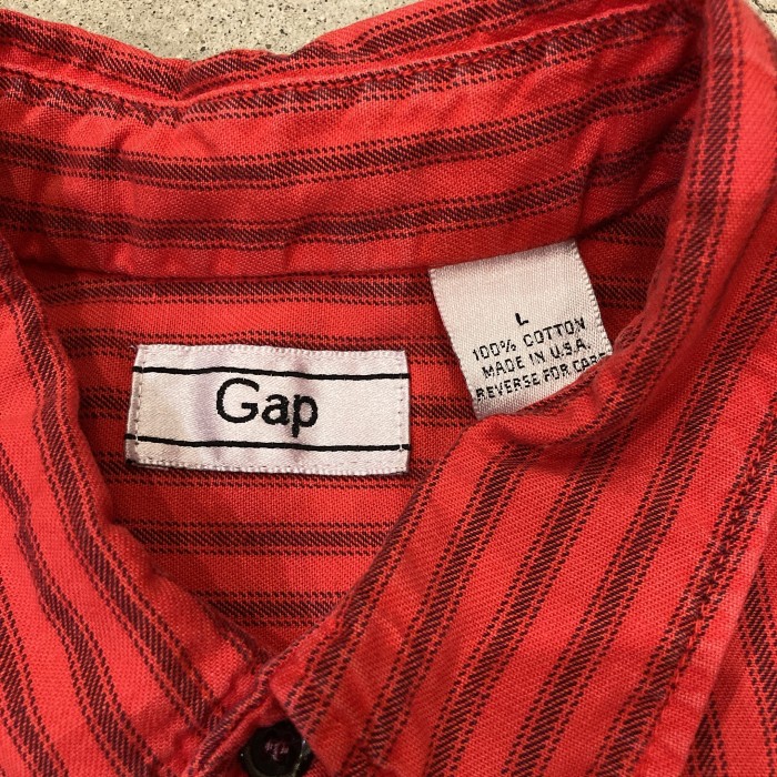 1980's GAP S/Sストライプシャツ | Vintage.City 빈티지숍, 빈티지 코디 정보