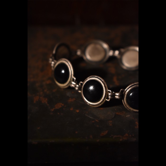 vintage silver × onyx bracelet | Vintage.City 古着屋、古着コーデ情報を発信