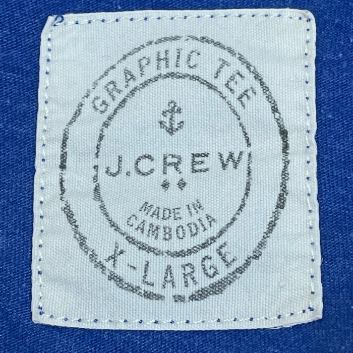 【JCREW】ヴィンテージ 加工 プリントTシャツ XL ブルー US古着 | Vintage.City 빈티지숍, 빈티지 코디 정보