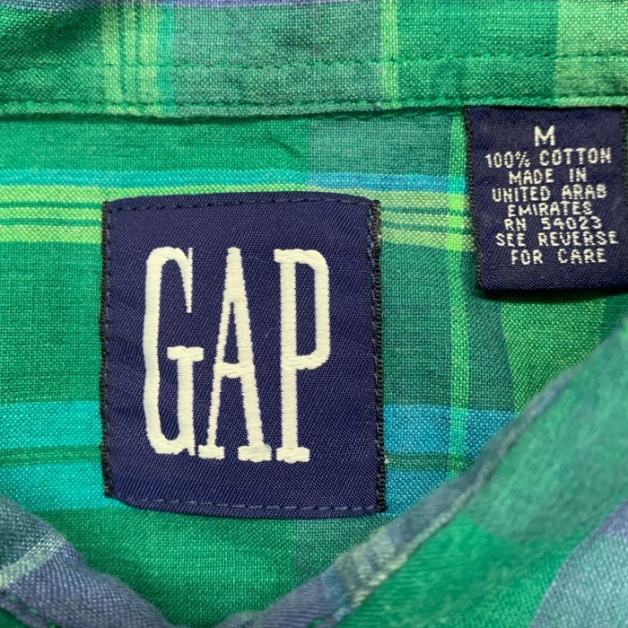 90'S GAP 旧タグ コットン 半袖 BDシャツ マドラスチェック | Vintage.City 古着屋、古着コーデ情報を発信