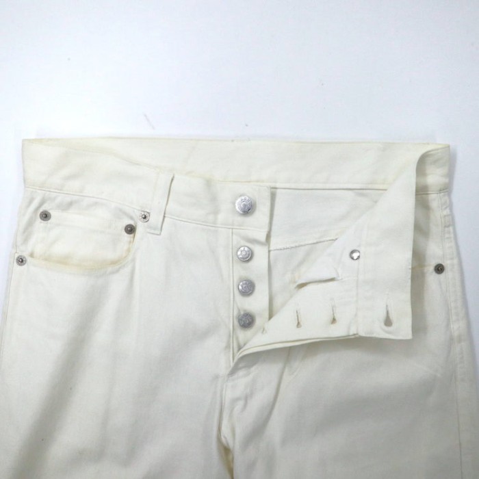B. GREEN BY AGNES B. デニムパンツ 36 ホワイト 日本製 | Vintage.City 古着屋、古着コーデ情報を発信