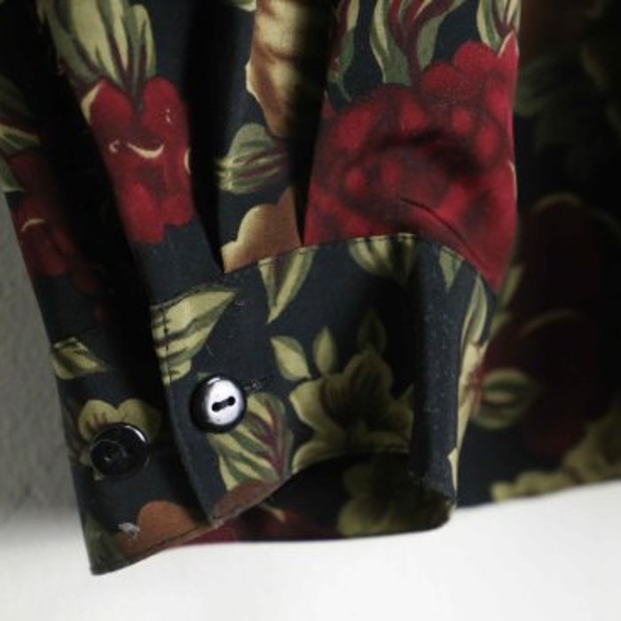 double color beautiful flower shirt | Vintage.City 빈티지숍, 빈티지 코디 정보