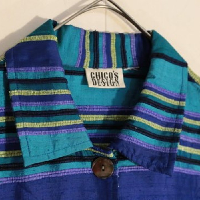 "CHICO'S" mulch color horizontal jacket | Vintage.City ヴィンテージ 古着