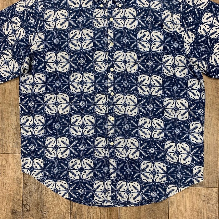 90'S GAP 旧タグ コットン 半袖 BDシャツ インディゴ/ホワイト | Vintage.City 빈티지숍, 빈티지 코디 정보