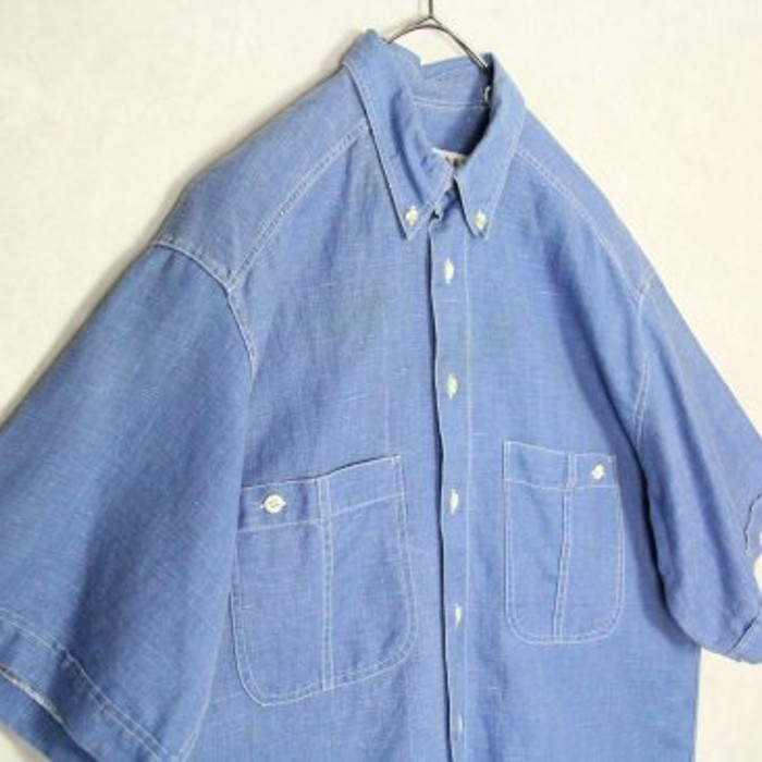 light weight indigo color shirt | Vintage.City 빈티지숍, 빈티지 코디 정보