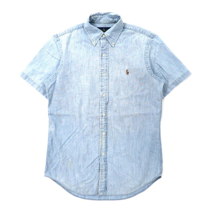 RALPH LAUREN 半袖ボタンダウンシャツ S ブルー スモールポニー | Vintage.City 古着屋、古着コーデ情報を発信